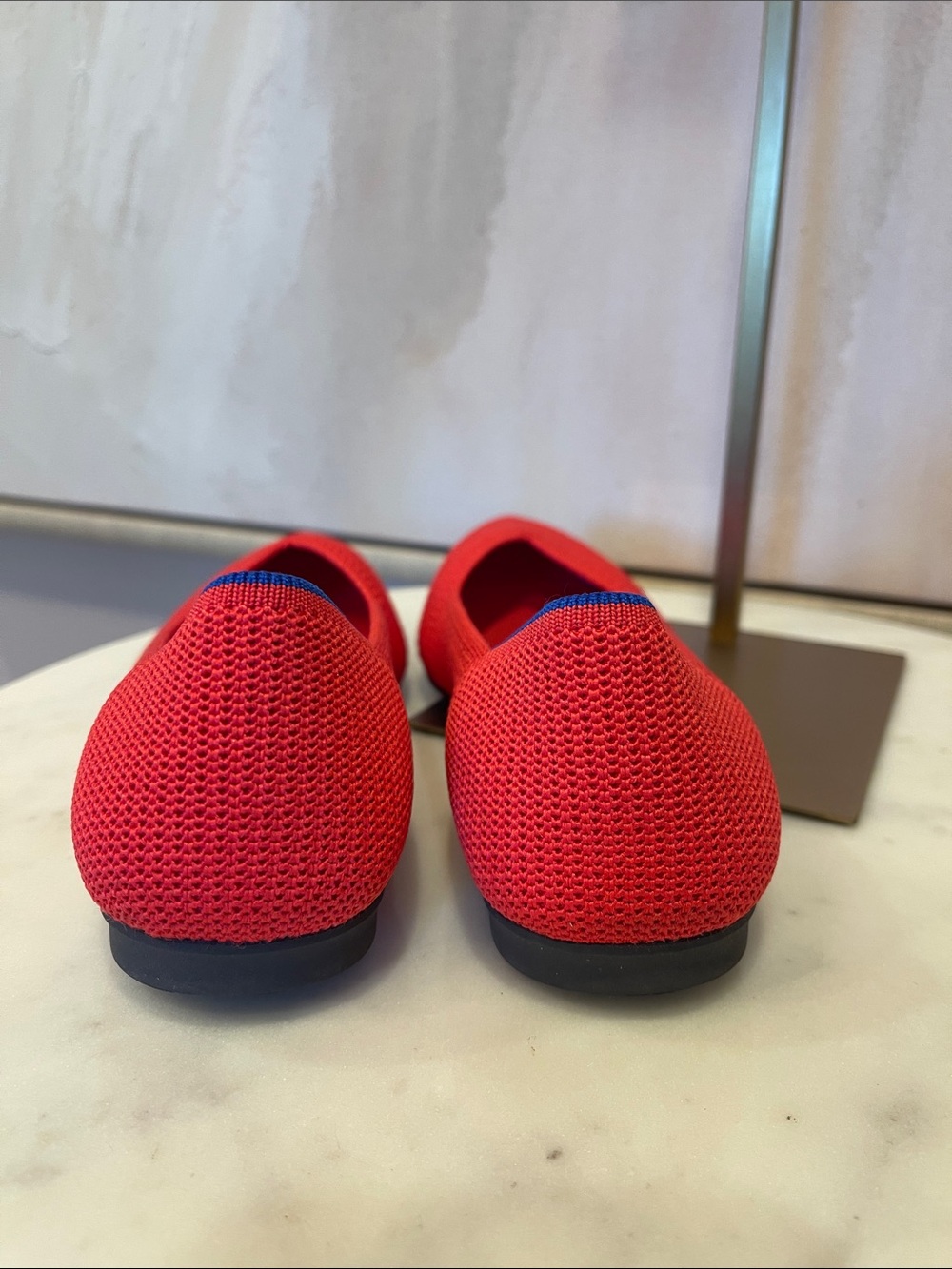 Rothy's Red Pointed Knit Flats - Size 6m - Picture 4 of 7